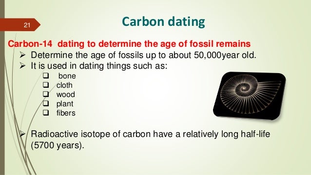 Explain how carbon-dating is used to determine the age of fossils?